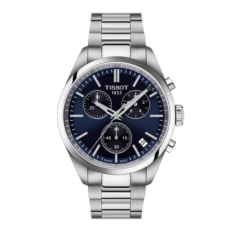 Tissot PR 100 Chronograph 40 mm – Blue Dial T150.417.11.041.00