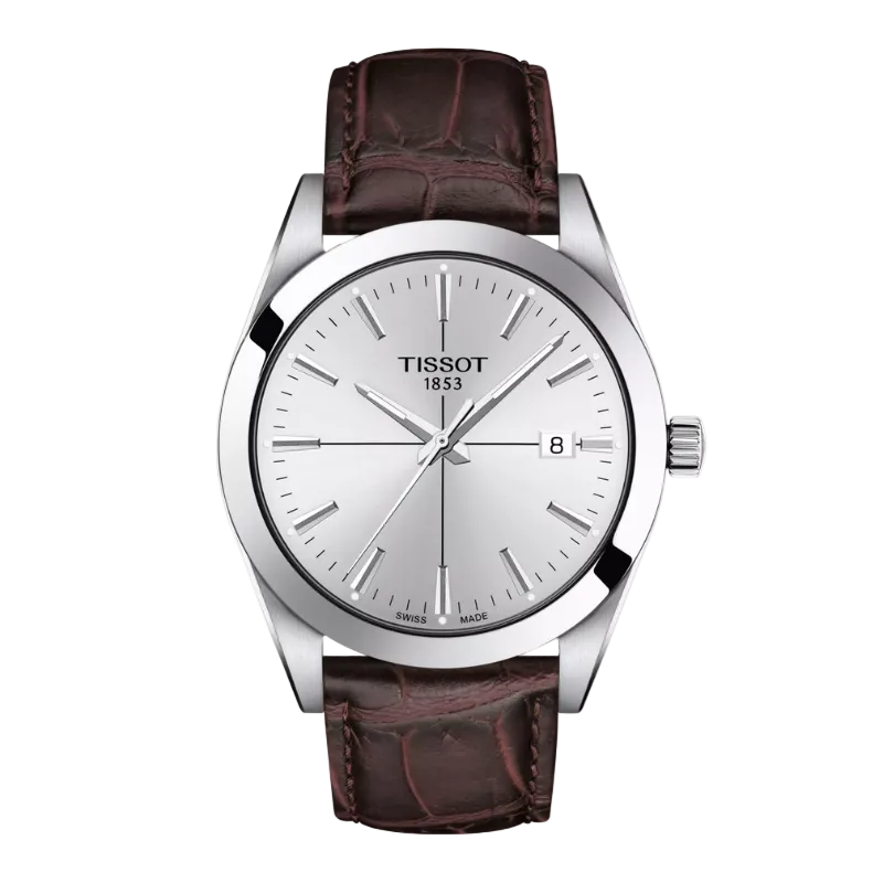 Tissot Gentleman - Silver Dial (Leather Strap)