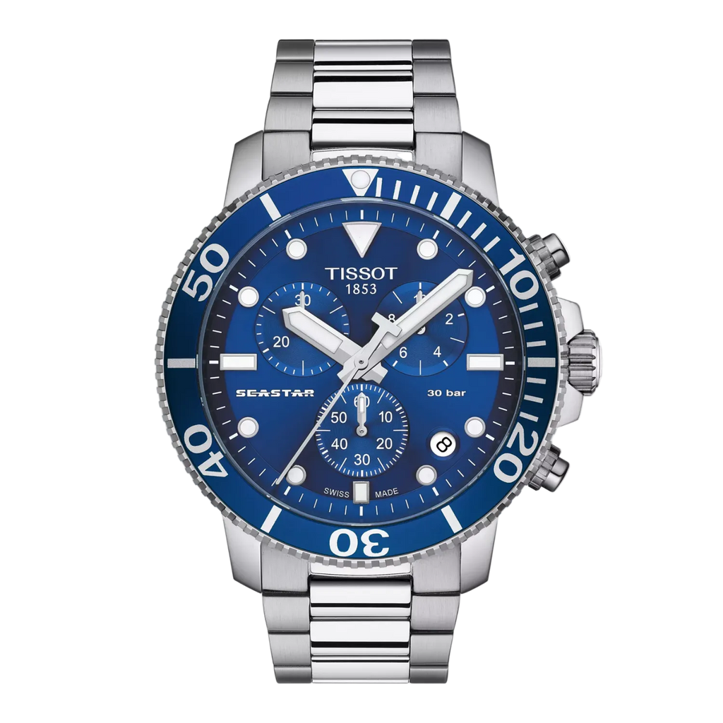 Tissot Seastar T120.417.11.041.00 laikrodis, vaizdas iš priekio