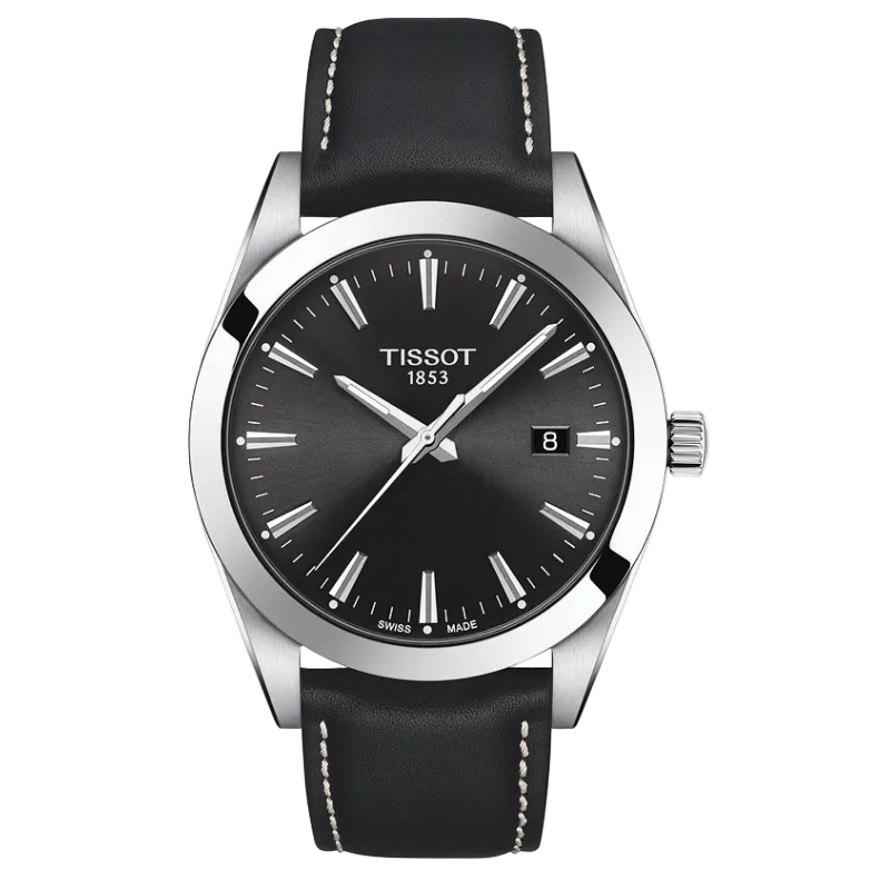 Tissot Gentleman - Black Dial (Leather Strap)