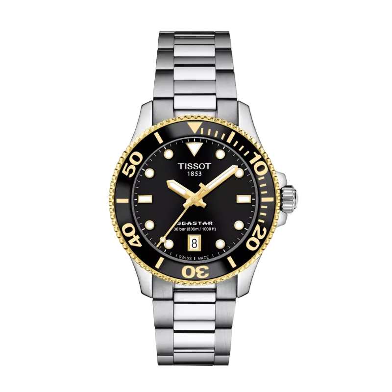 Tissot Seastar 1000 36 mm Black and Gold