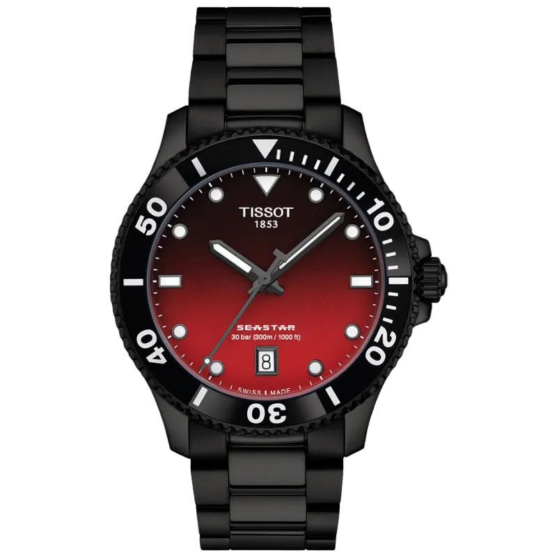 Tissot Seastar Red Gradient Black PVD 40 mm