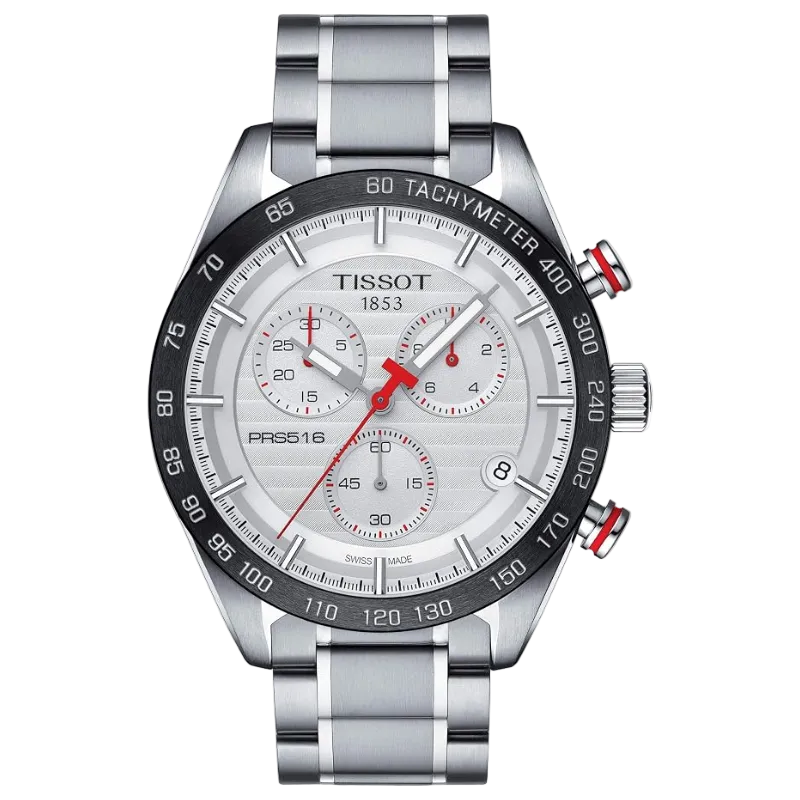 Tissot PRS 516 Chronograph 42 mm – Silver T100.417.11.031.00