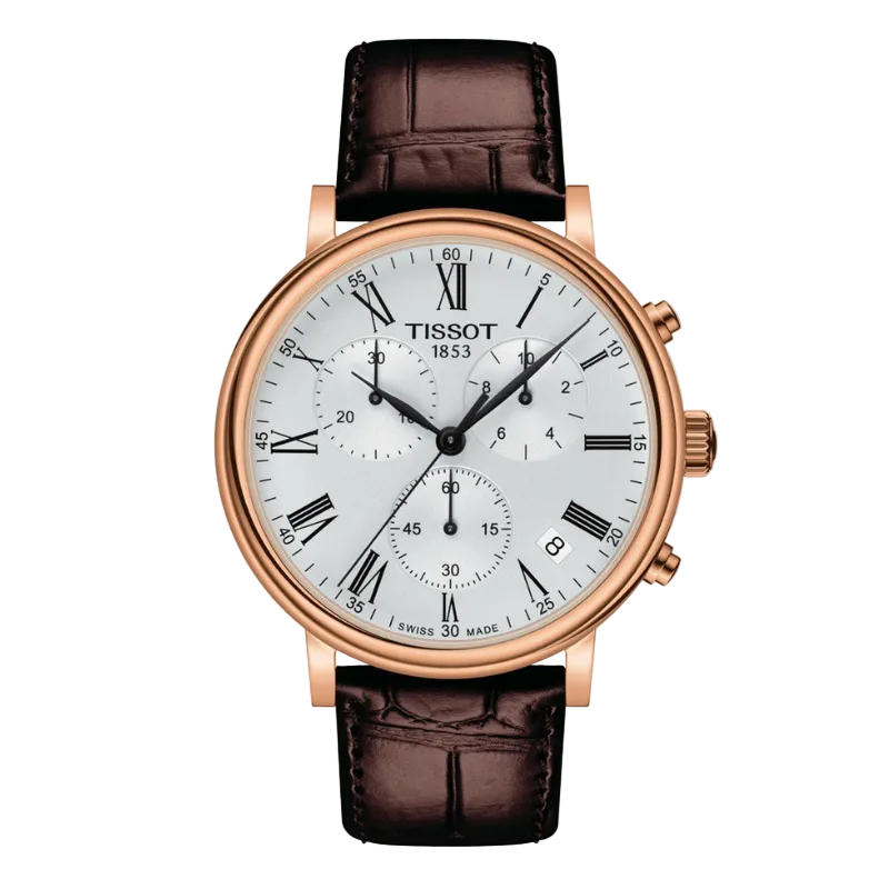 Tissot Carson Premium Chronograph 41 mm – Silver & Rose Gold T122.417.36.033.00