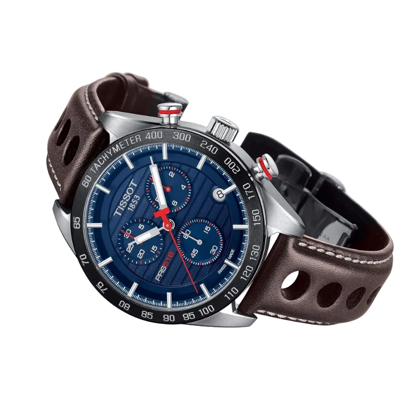 Tissot PRS 516 Chronograph 42 mm – Blue Dial T100.417.16.041.00