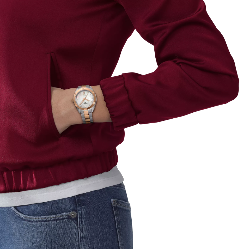 Tissot PR 100 Sport Chic 36 mm – Mother-of-Pearl & Rose Gold T101.910.22.116.00
