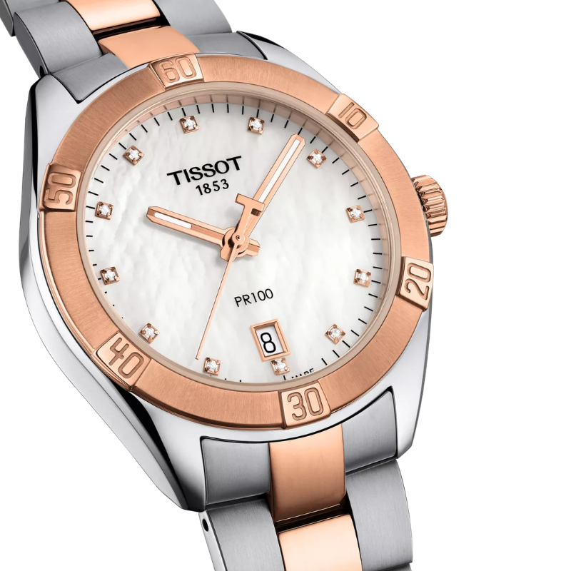 Tissot PR 100 Sport Chic 36 mm – Mother-of-Pearl & Rose Gold T101.910.22.116.00