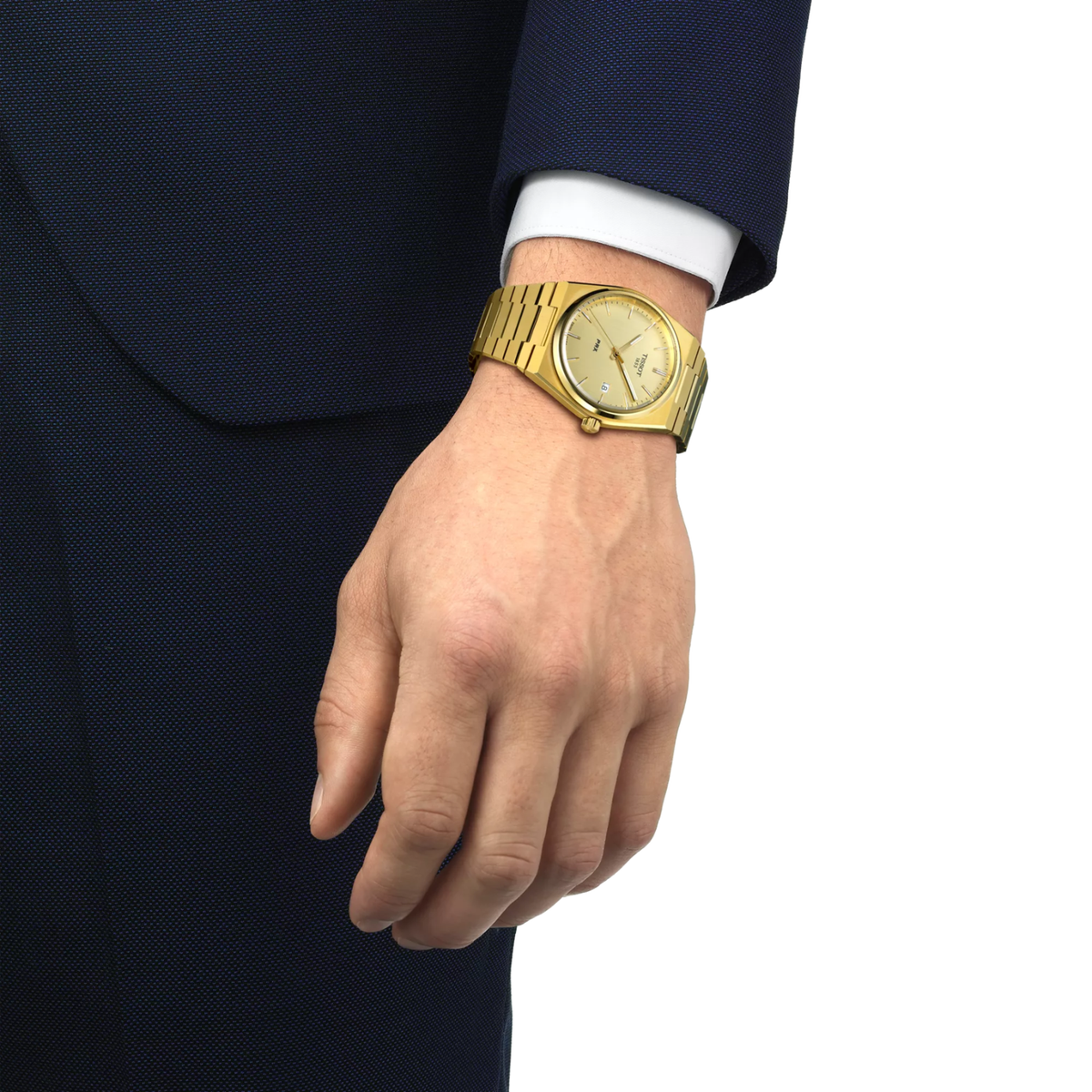 Tissot PRX 40 mm — šampano spalvos ciferblatas
