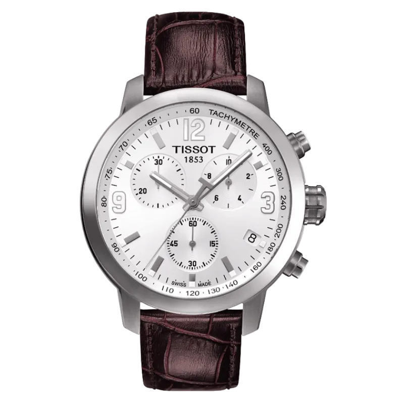 Tissot PRC 200 Chronograph Silver & Brown 41 mm