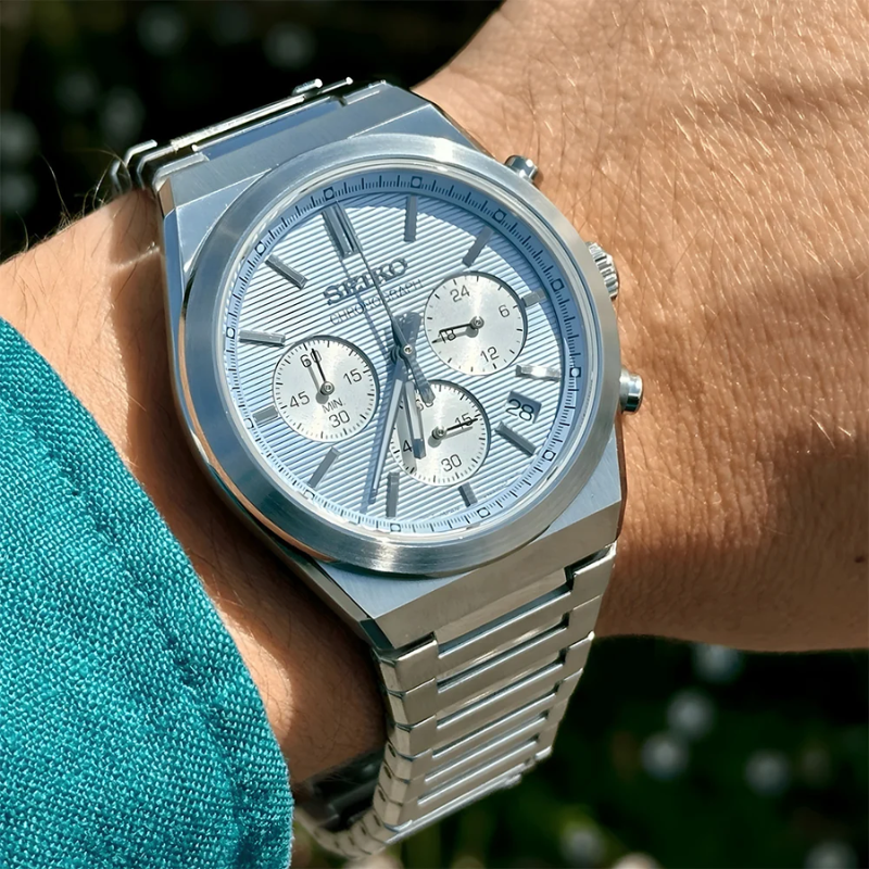 Seiko Chronograph Light Blue Quartz 40mm