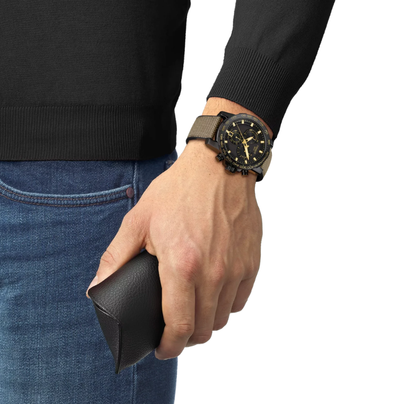 Tissot Supersport Chrono - Black (Fabric Strap) 45.5mm