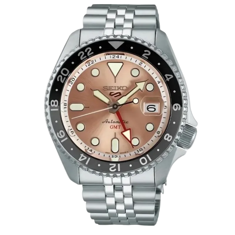Seiko 5 Sports GMT – šampano spalvos