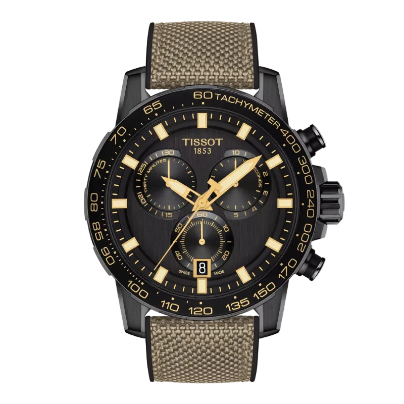 Tissot Supersport Chrono - Black (Fabric Strap) 45.5mm