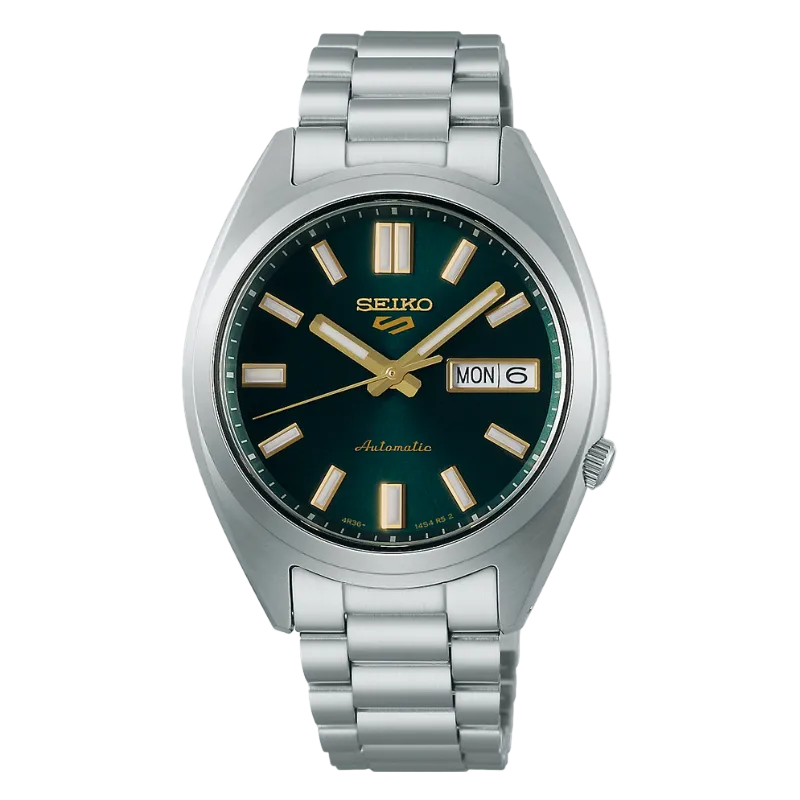 Seiko 5 Sports  – Green, Vintage gold